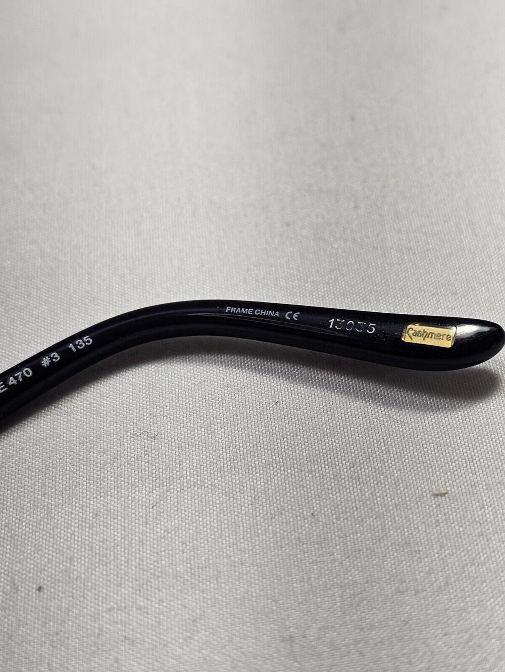 Cashmere 470 Eyeglasses 135 Gold And Black FRAMES ONLY - Picture 8 of 10